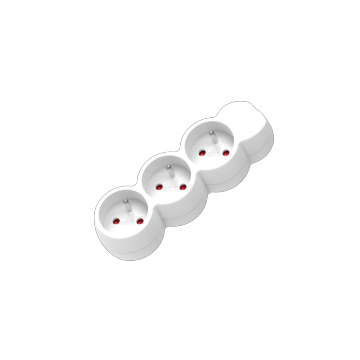 France 3 Sockets Power Strip